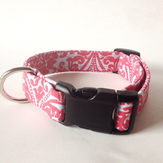 Pink Filigree dog collar fancy pink collar Fancy by HopperCollars