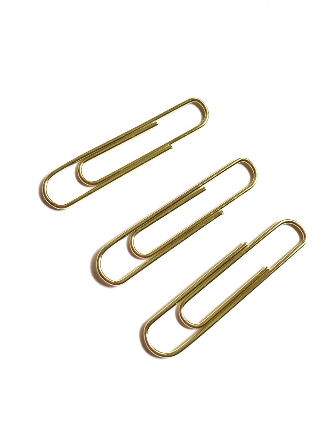Gold // Jumbo Paperclips // Gold Paper Clips by SundayPalmPlanner