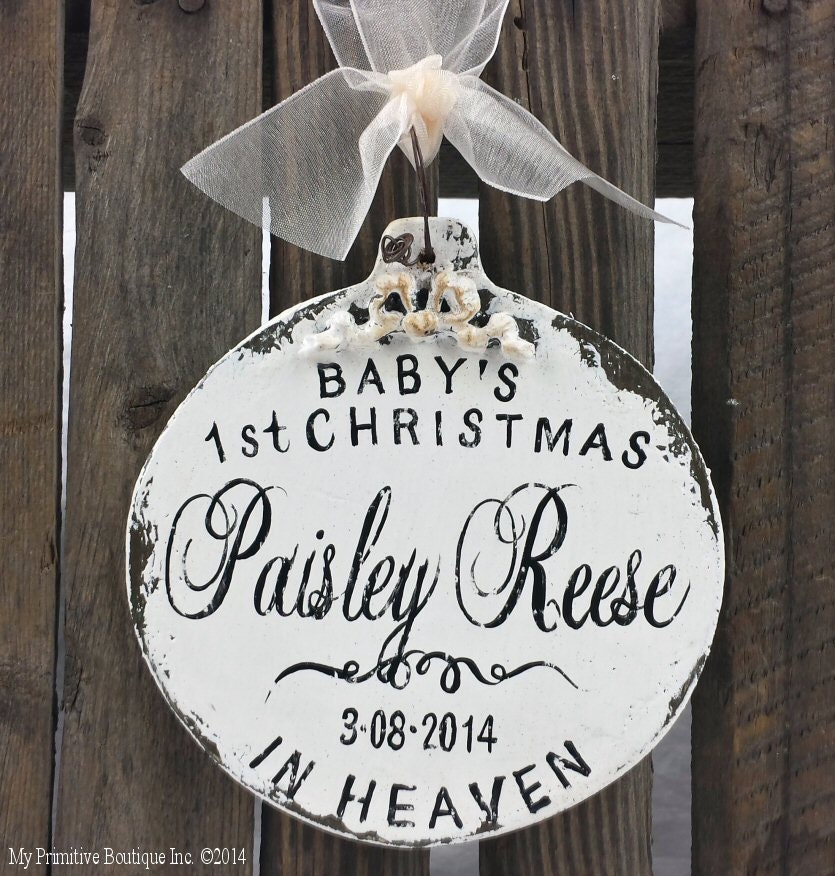 babys 1st christmas in heaven ornament by myprimitiveboutique babys 1st christmas in heaven ornament by myprimitiveboutique