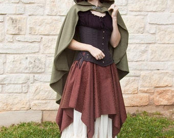 Rogue Cape Burgundy Renaissance Halloween By Crystalkittycat