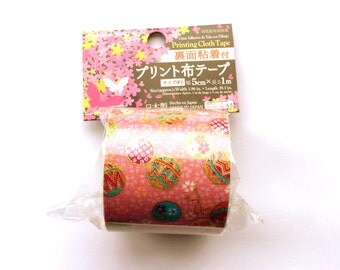 Japanese Fabric Tape Cherry Blossoms Temari Japanese Balls Pink