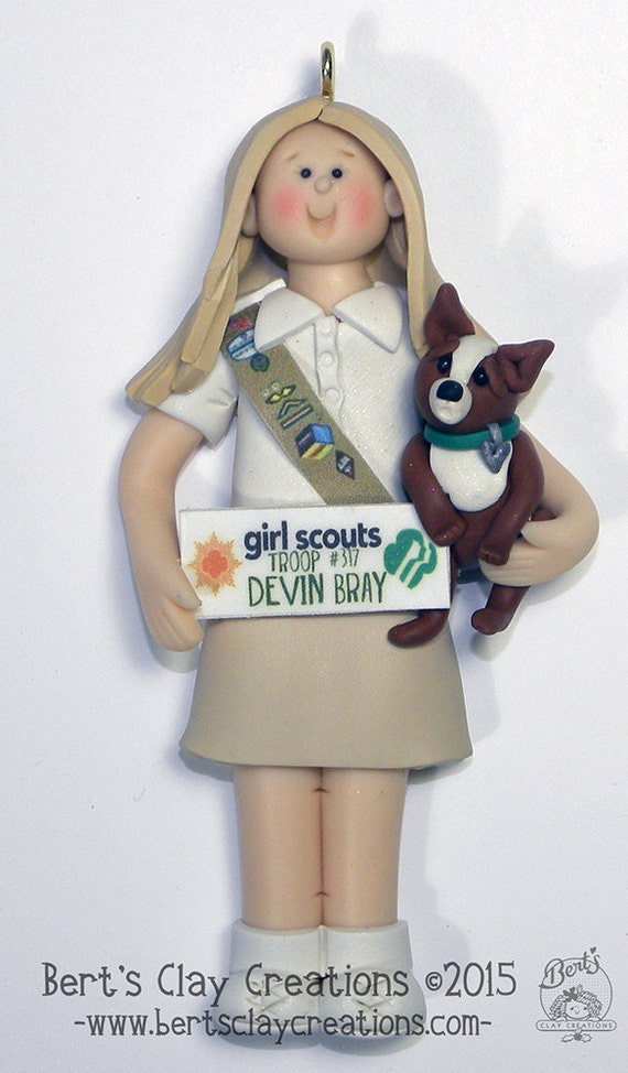 Girl Scout Gold Award Ornament by BertsClayCreations on Etsy