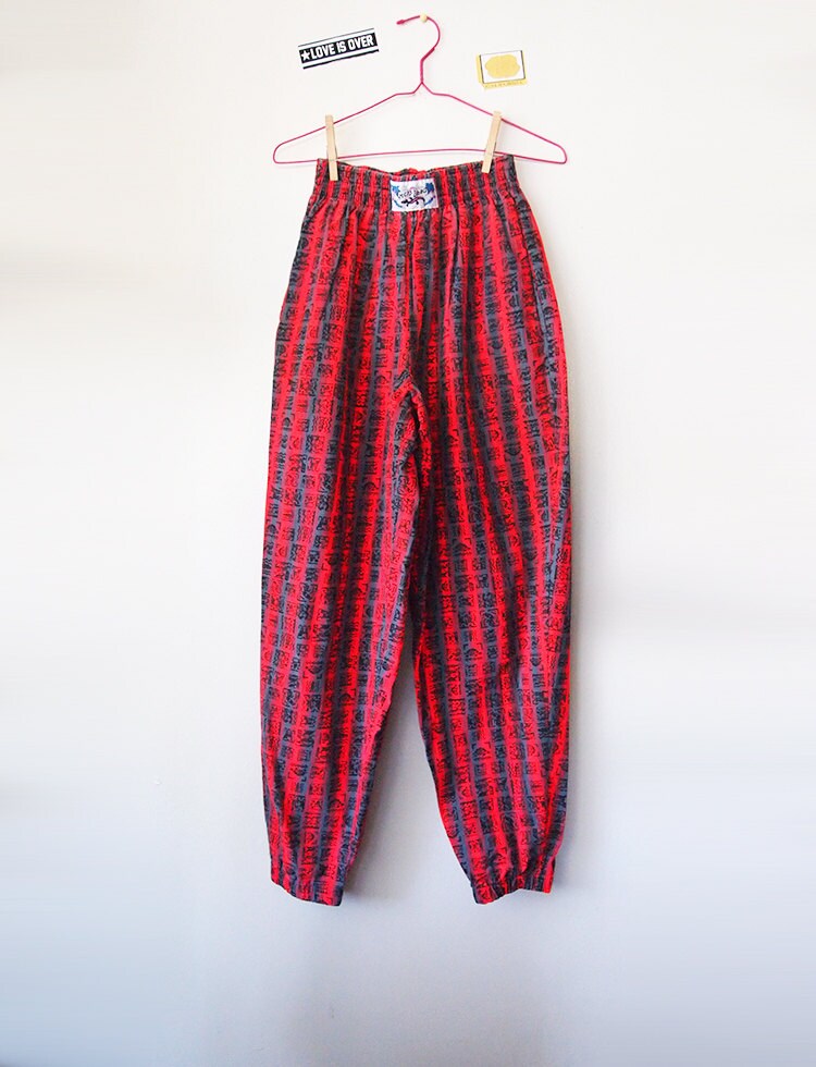 HAMMERTIME // Vintage 80s MC Hammer Pants Abstract Harem