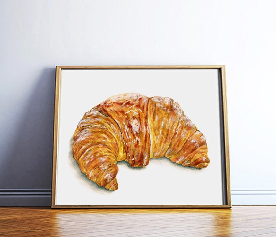 PRINTABLE FILE Croissant Poster french pastry by TheOrangePress