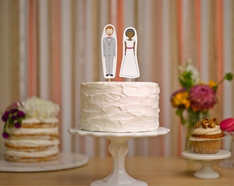 Bride and Groom Wedding Cake Topper