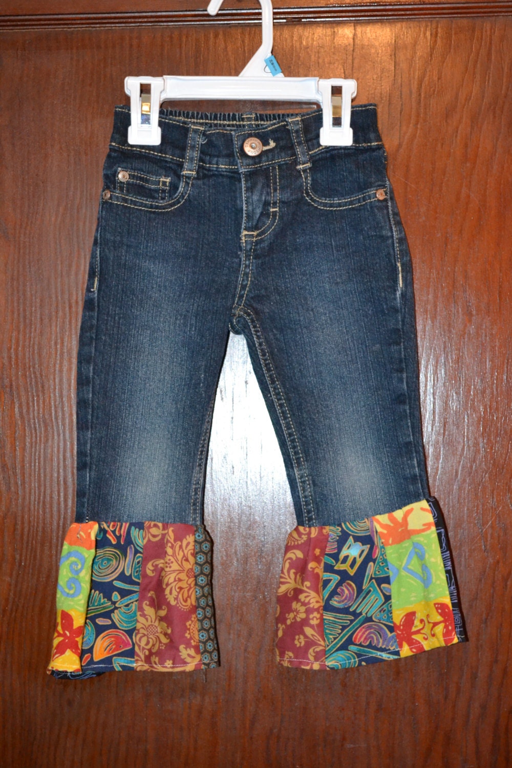 Upcycled Blue Jeans Childs Size 3 Toddler by GypsyMountainBazaar