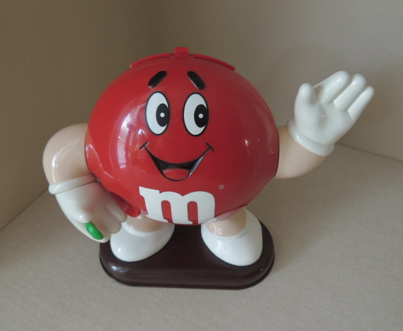 1991 Red Plastic M & M Toy Dispenser. Mars by austinbaubles