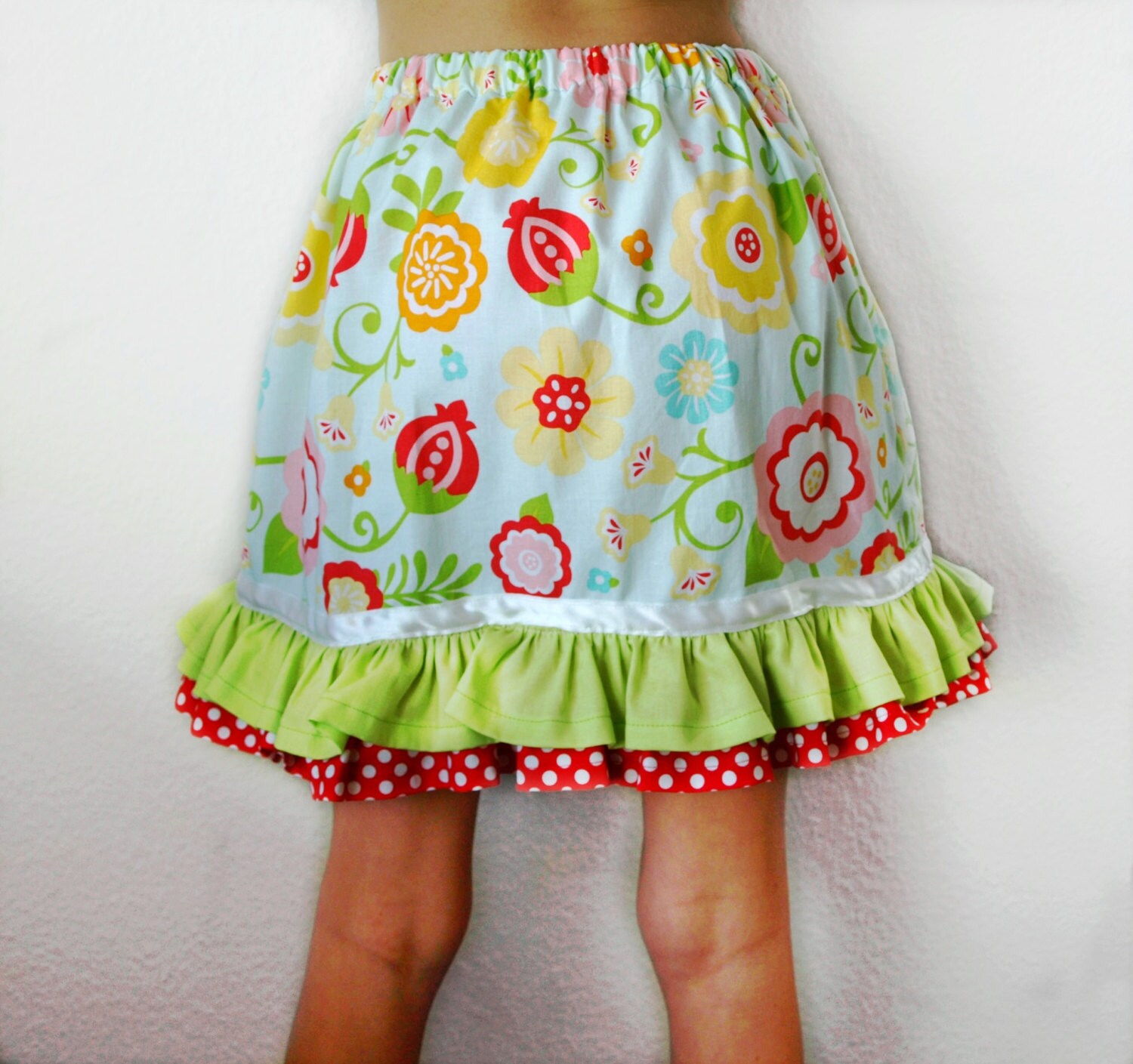 Ruffle skirt pattern Size 1 to 10 Girls skirt pattern by berrykidz