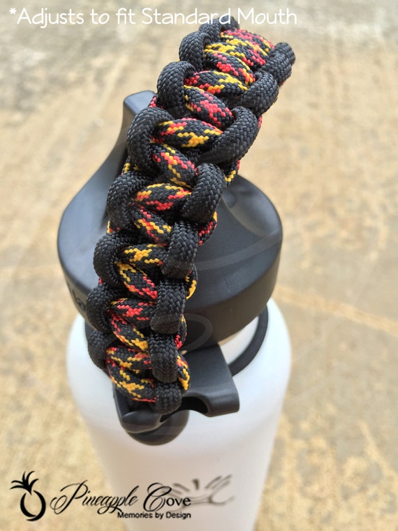 Hydro flask paracord handle Red Dragon Cobra Knot