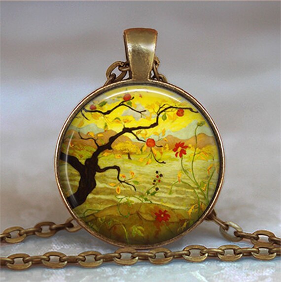 Apple Tree pendant tree necklace charm apple tree jewelry