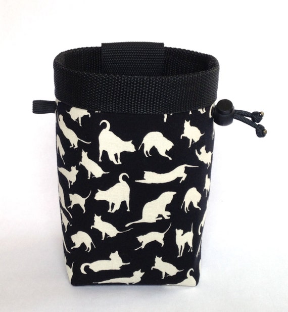 rock climbing chalk bag cats black and white by knoxmtnbags