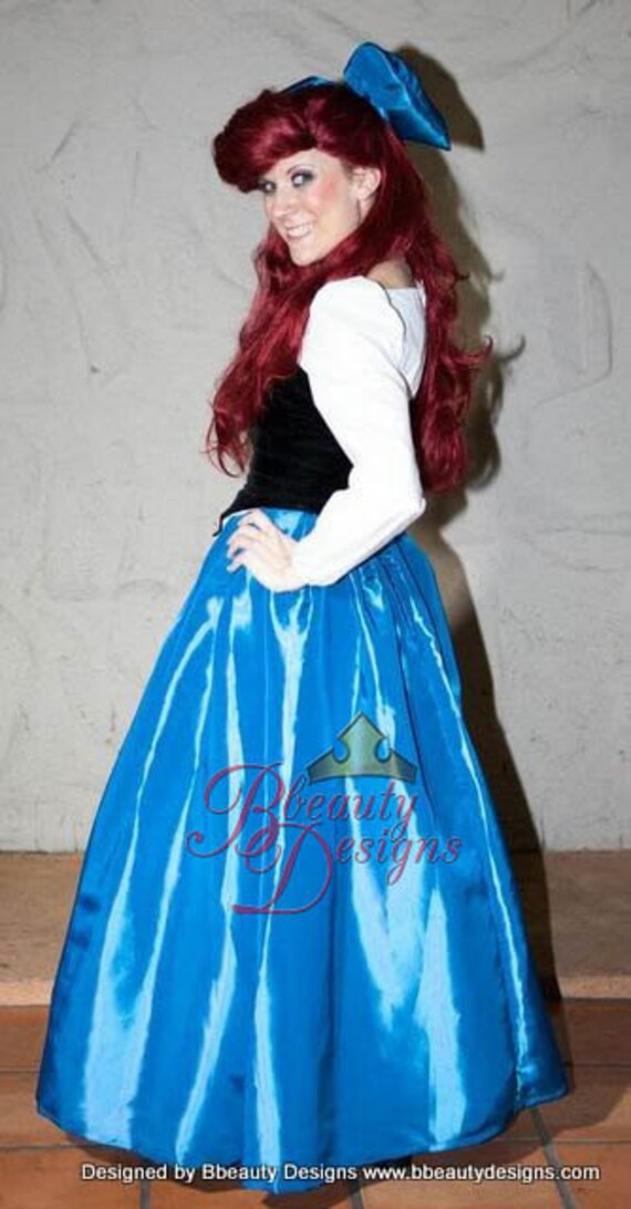 Ariel Kiss the Girl in Taffeta with Taffeta Bow Hairclip Adult