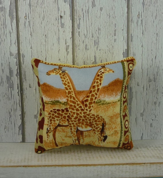 Giraffe Giraffes African Wildlife miniature pillow by assetcrafts