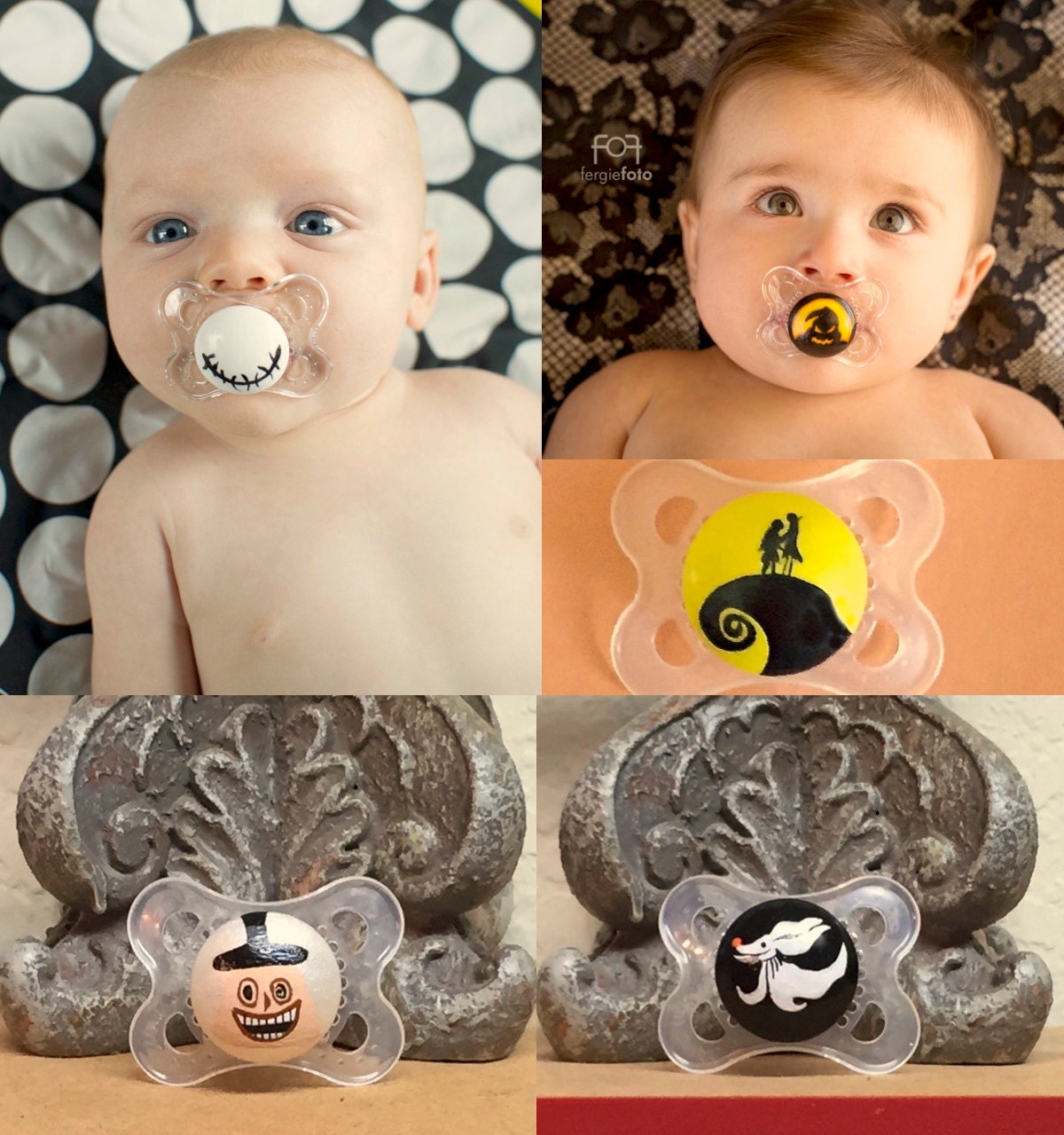Jack Custom Hand Painted Pacifier Gift Set by PiquantDesigns