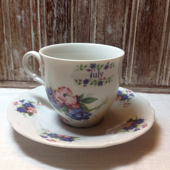 Antique July Teacup M Z Czech Republic Tea Cup by MyVintageAlcove