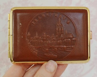 Vintage Cigarette Case with Embossed Frankfurt Cathedral