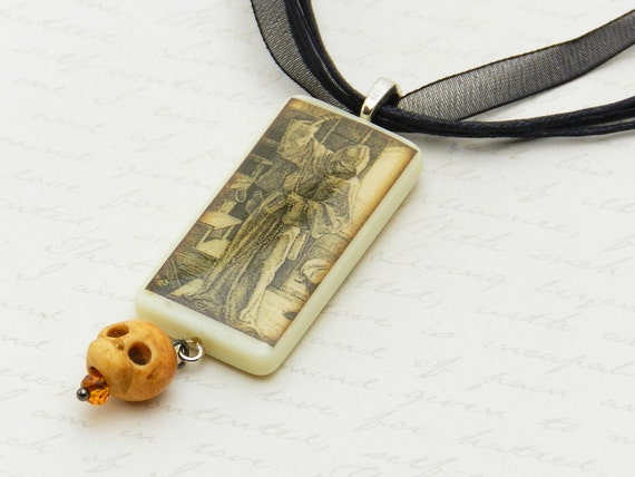 grim reaper necklace with skull bead domino necklace grim reaper necklace with skull bead domino necklace