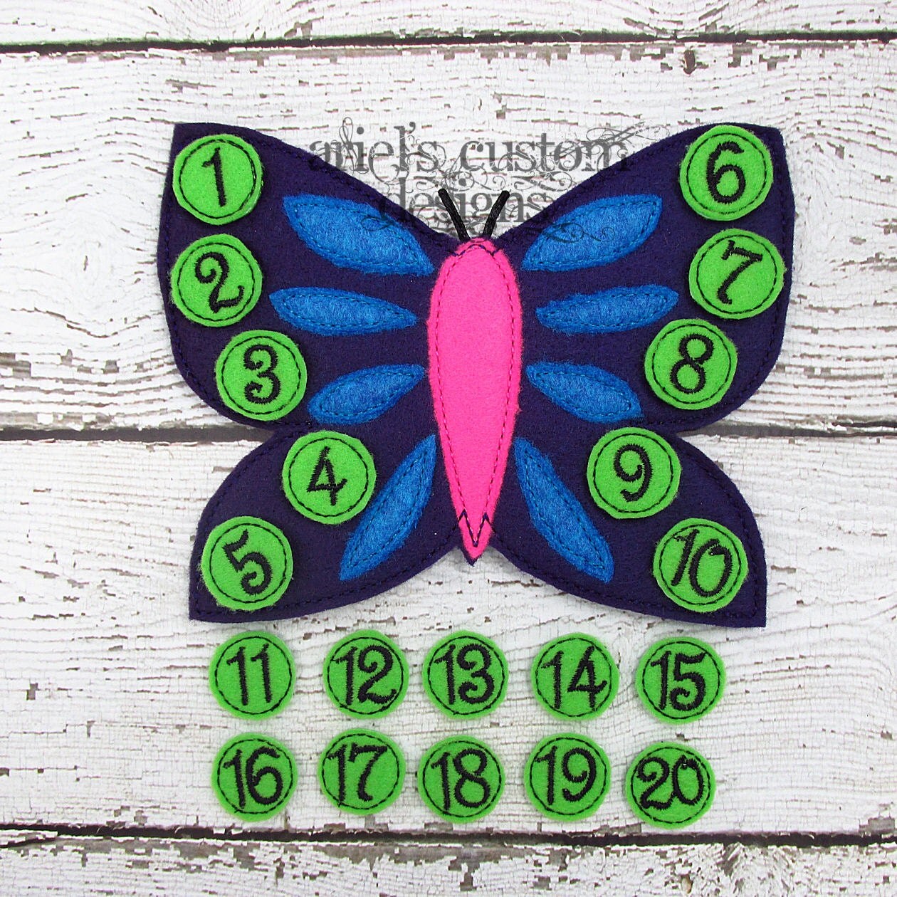 Butterfly Number Learning Match Game Educational