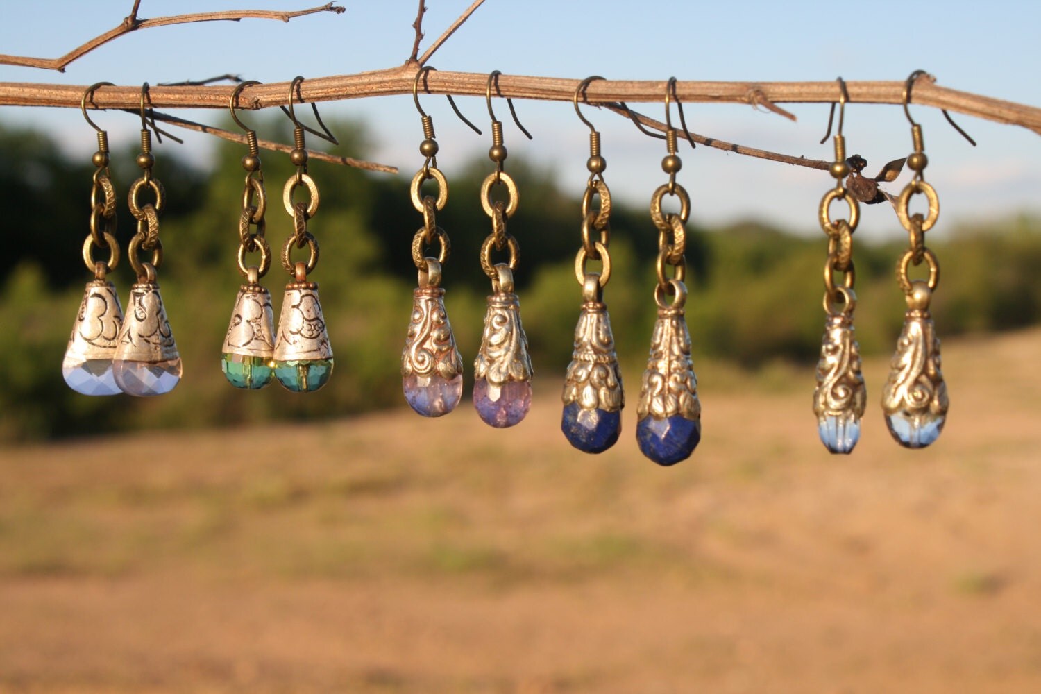 Drop Earrings Boho Earrings Dangle Earrings Bohemian by BohoCircus