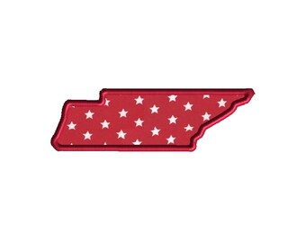 Tennessee State Shape Applique Machine Embroidery Designs-INSTANT DOWNLOAD