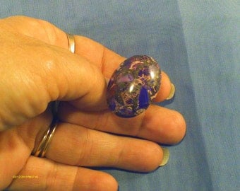 SALE INVENTORY REDUCTION! Purple Agate Oval Cabinet Knob