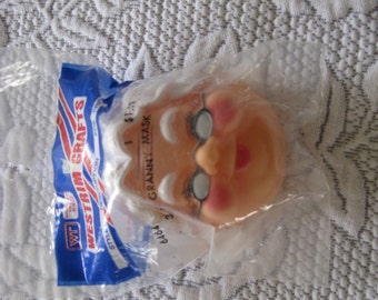 Vintage Grandma Doll Head Granny Mask Rubber Westrim Crafts New Size 3-1/2"