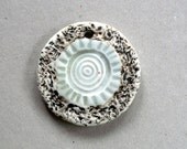 Boho  Pendant, Black And White Unisex Pendant,   Jewelry For Men , Jewelry Making Supplies