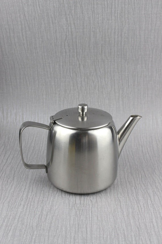 Stainless Steel Old Hall English Tea Pot with Shaped Handle