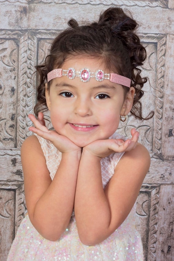 Pink Rhinestone Glitter Headband