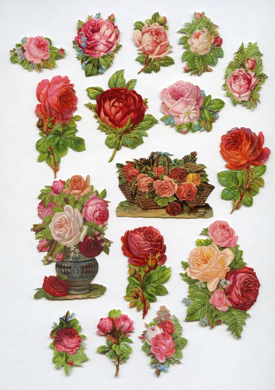 Victorian Rose DIE CUTS Die Cuts Rose Die Cuts Scrap