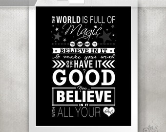 OTH PRINT (One Tree Hill quote) / I nspiring Typography Poster / World ...
