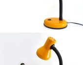 Vintage Desk Lamp - mustard yellow with black gooseneck -1970s Vintage Desk Lamp - mustard yellow with black gooseneck -1970s