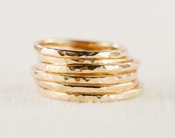 Kaiko ring - thin gold ring, stack ring, stacking ring, stacking gold ring, knuckle ring, gold filled ring, gold knuckle ring, maui,hawaii