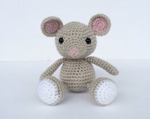 grey mouse stuffed animal