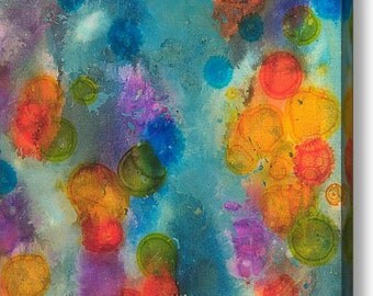 Colorful Acrylic print, Contemporary, Abstract Art on Plexiglass, stained glass-like, 24 x 36, Perpex, resin art painting, print on acrylic
