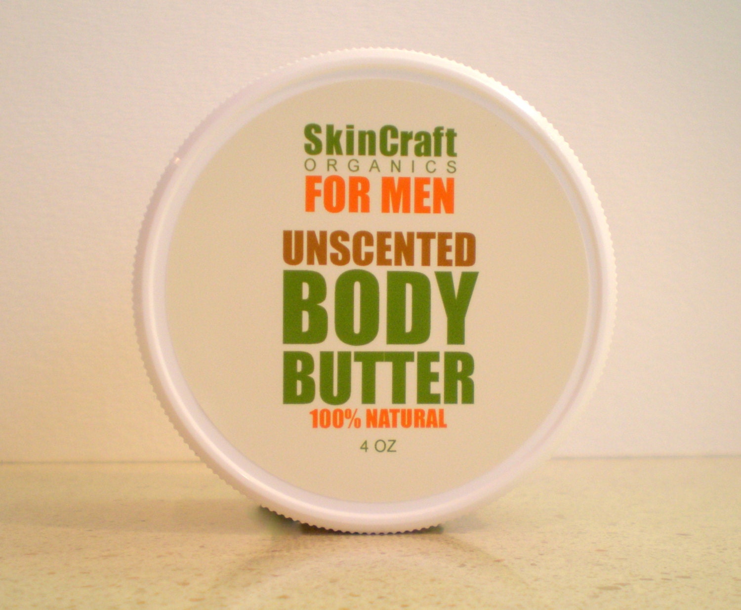 Men's Unscented Body Butter Organic Shea Butter w/