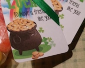 St. Patrick's Day Treat Bag Tag or Sticker - Pot of Gold, Rainbow, INSTANT DOWNLOAD, Printable Digital File