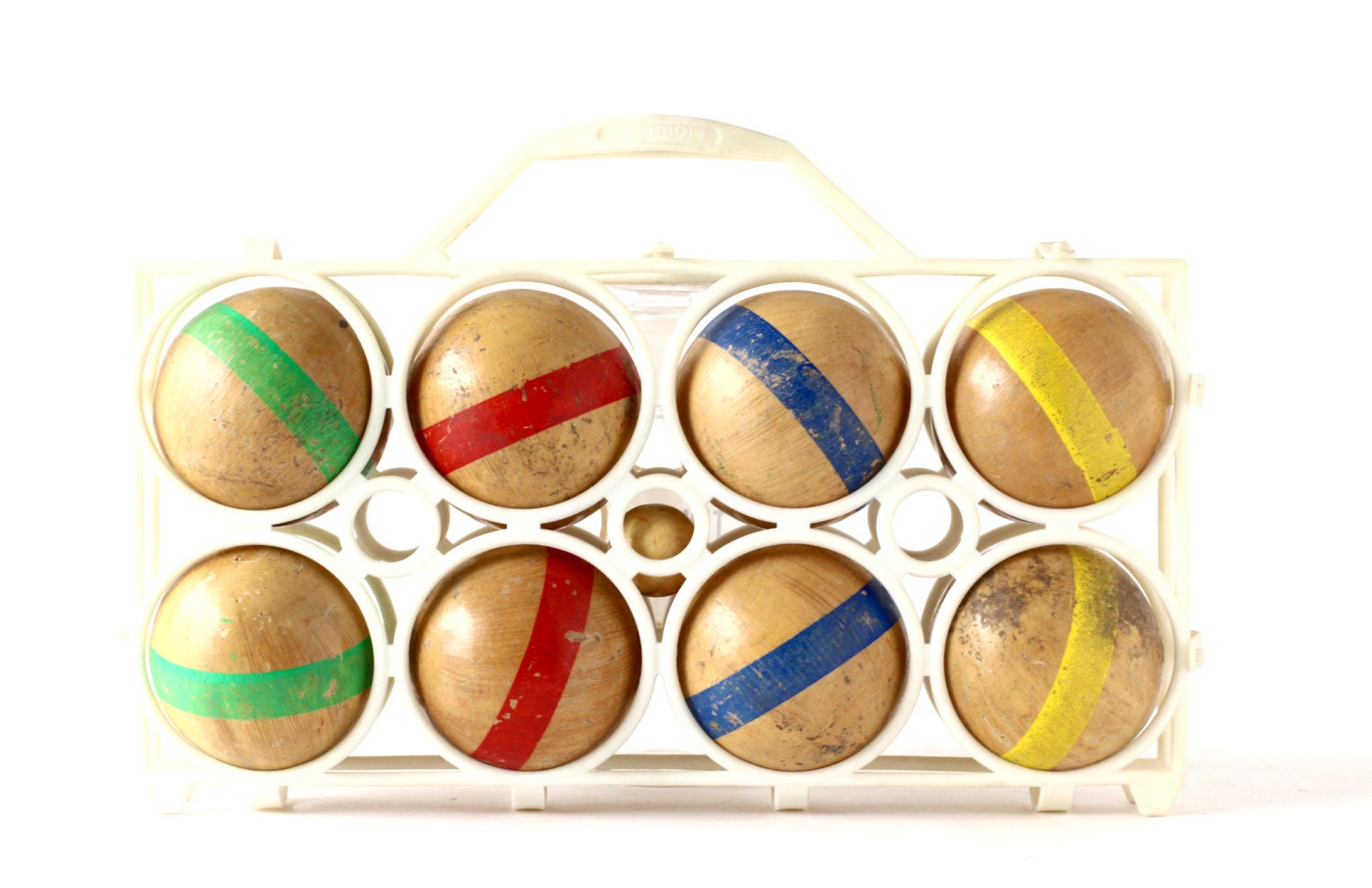 Français de boules de pétanque en bois Vintage jeu de Boules Français de boules de pétanque en bois Vintage jeu de Boules