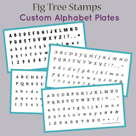 Alphabet Nail Stamping Plate Letters Numbers by FigTreeStamps