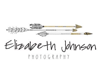Premade Arrow Logo - Pre made photography logo - Instant Download - Photoshop Template - PSD file - photography watermark