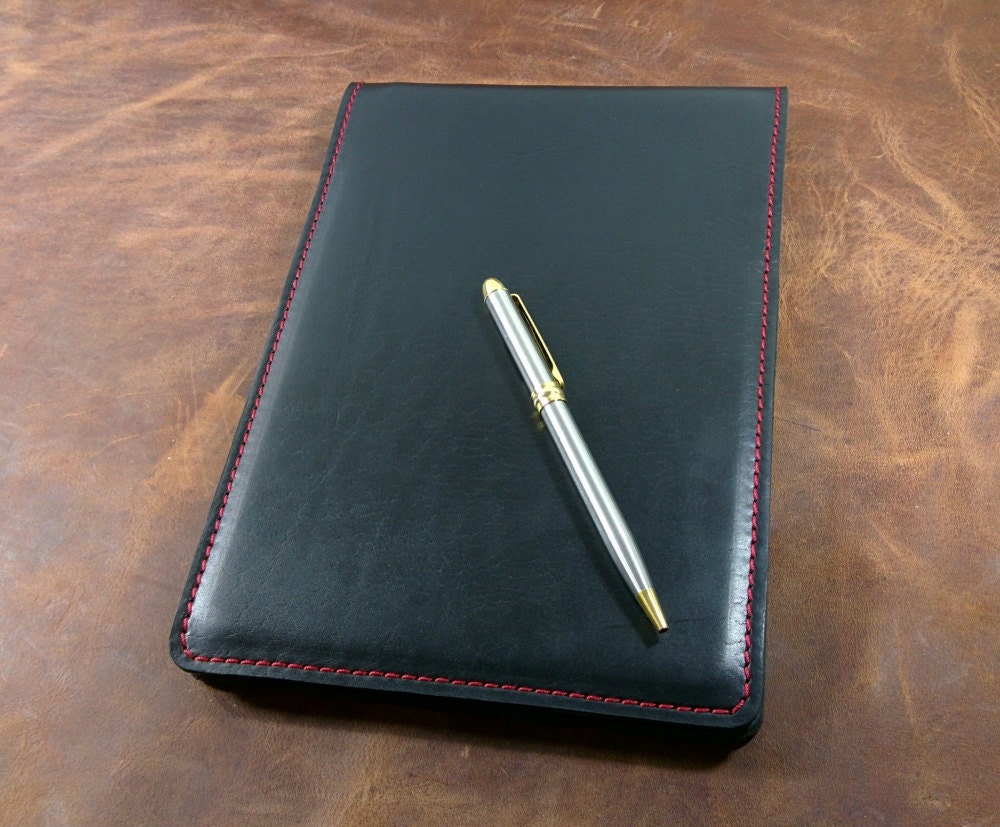Steno pad Horween leather cover Chromexcel by CobblersStitch