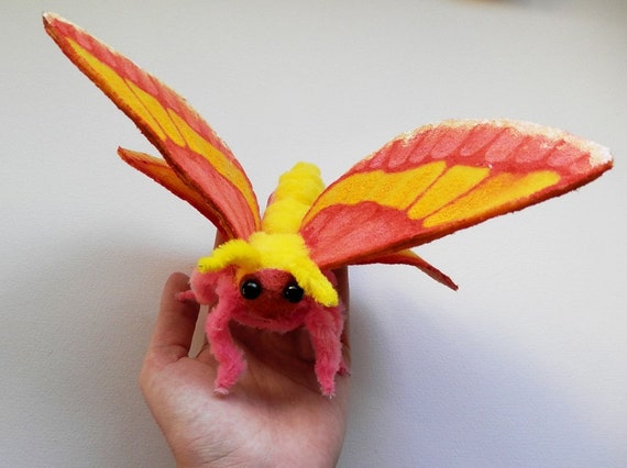 mini squishable rosy maple moth