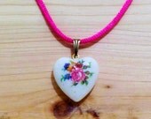 Vintage ROSE HEART Necklace For Girls Vintage ROSE HEART Necklace For Girls
