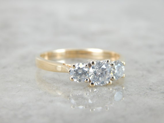 Simple vintage gold engagement rings