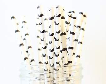 Mustache Straws, Mustache Party Decor, Lil Man Party, Mustache Baby Shower, Birthday Party, Mustache Bachelor Party, Cake Pop Sticks