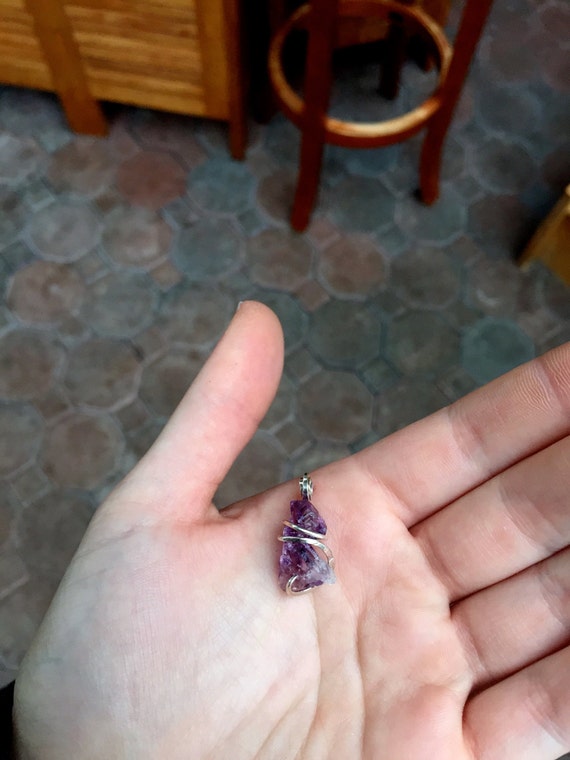 Amethyst crystal set in sterling silver by CrystalAnatomy