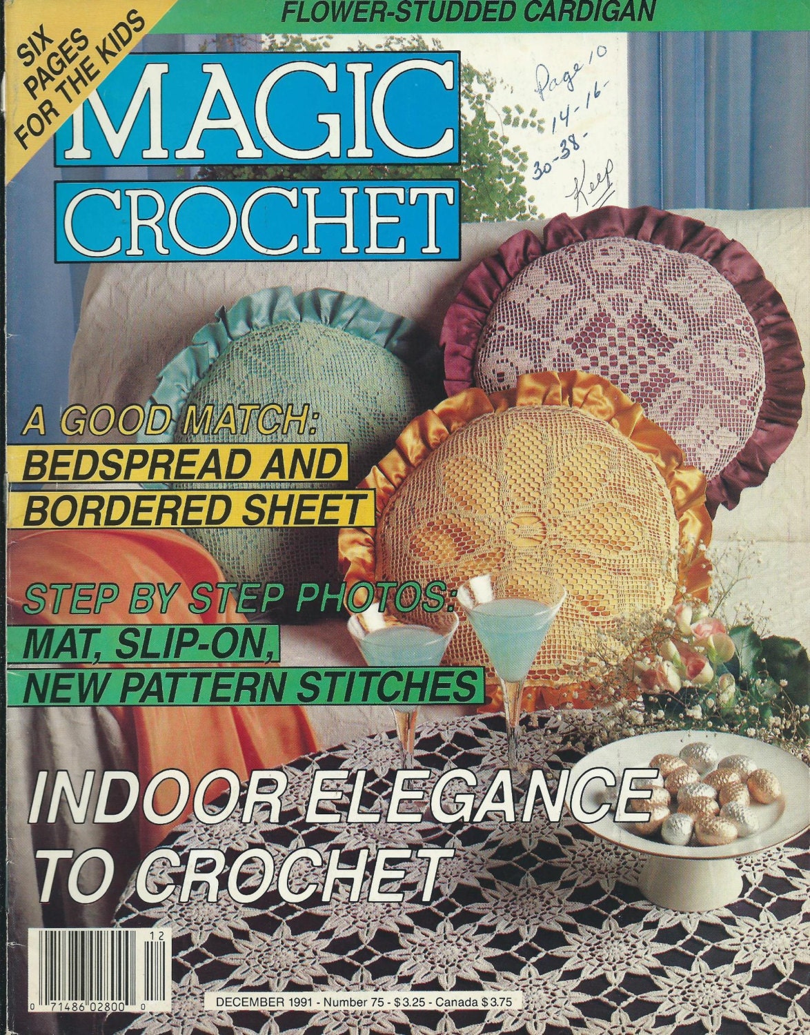 Vintage Magic Crochet Magazine Back Issue December 1991 Number