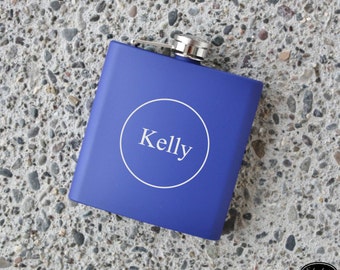 Custom Engraved Flask, Personalized Hip Flask, Name Flask, Groomsmen Flask, Groomsman Gift, Bridesmaid Gift, Fathers Day, Bachelor Gift