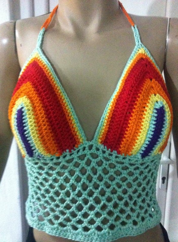 Crochet Top Rainbow Crochet Rainbow Top Summer Tank