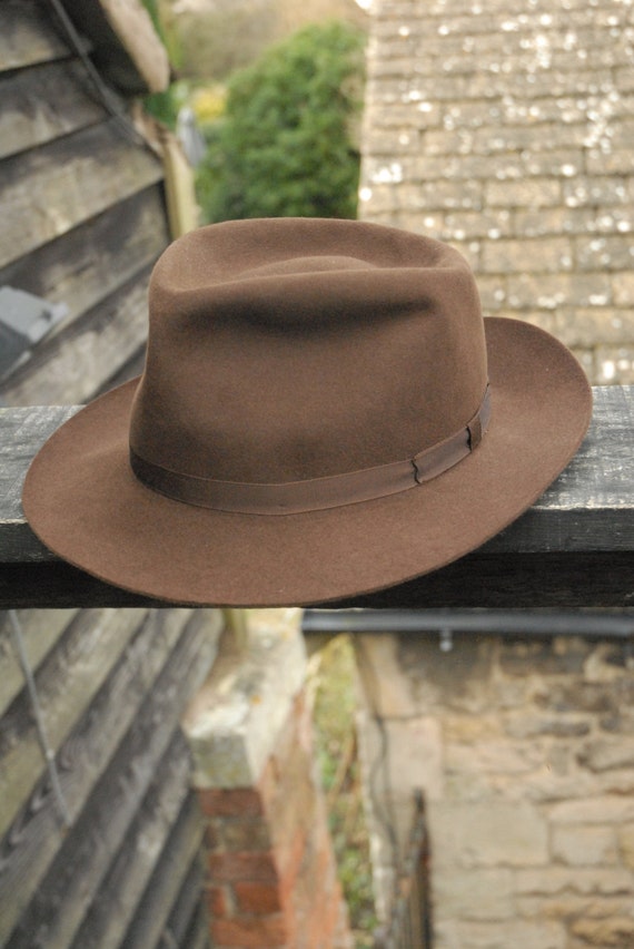 Vintage Brown Fur Felt Herbert Johnson Casual Outdoors Fedora